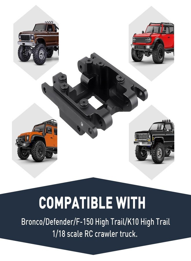 FriHobby Aluminum Transmission Mount Skid Plate Centre Gearbox Base for TRX4M Bronco Defender F150 K10 High Trail Hop Ups 1/18 RC Crawler Truck Accessories, 24g - Image 3